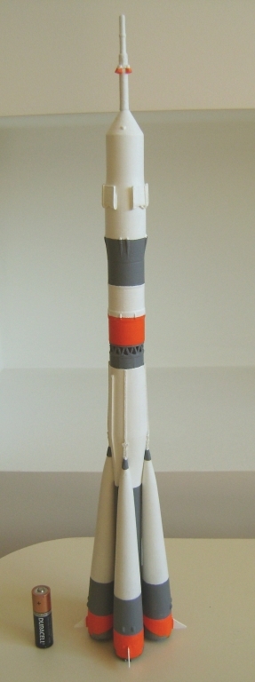Soyuz rocket model on a 3D printer - My, Modeling, Rocket, Booster Rocket, 3D печать, First post, Longpost