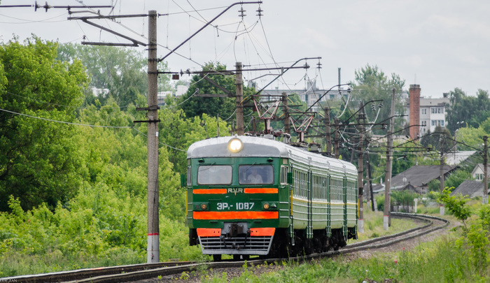Novomoskovsk ring - My, Novomoskovsk, Russian Railways, Train, Rarity, Er2, Railway, Longpost