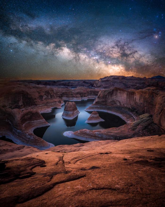 Milky Way in one of the darkest places in Reflection Canyon, Utah (USA) - Nature, beauty of nature, Milky Way