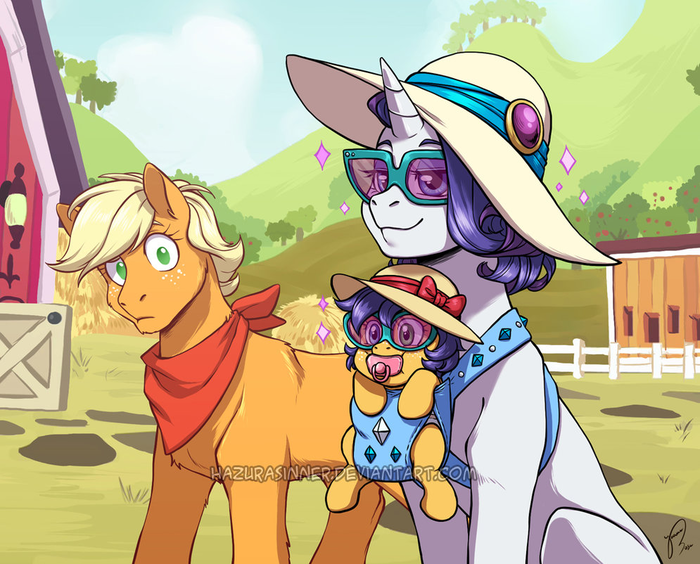  My Little Pony, Applejack, Rarity, , Magical Lesbian spawn, MLP Lesbian