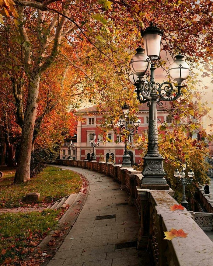 Осень в Болоньи, Италия.