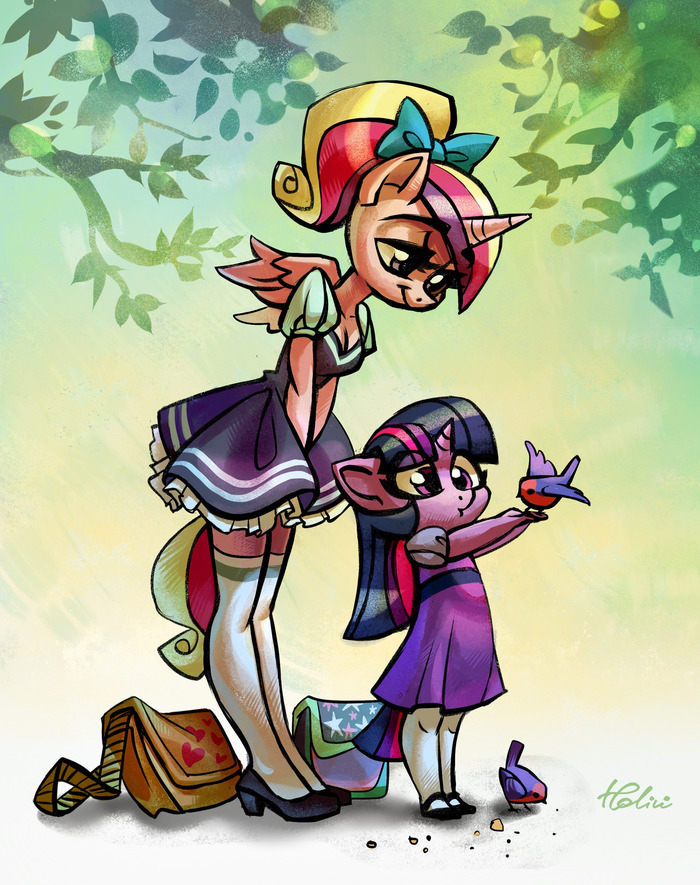 Fascinating Nature - Holivi, My little pony, PonyArt, Twilight sparkle, Princess cadance, Anthro