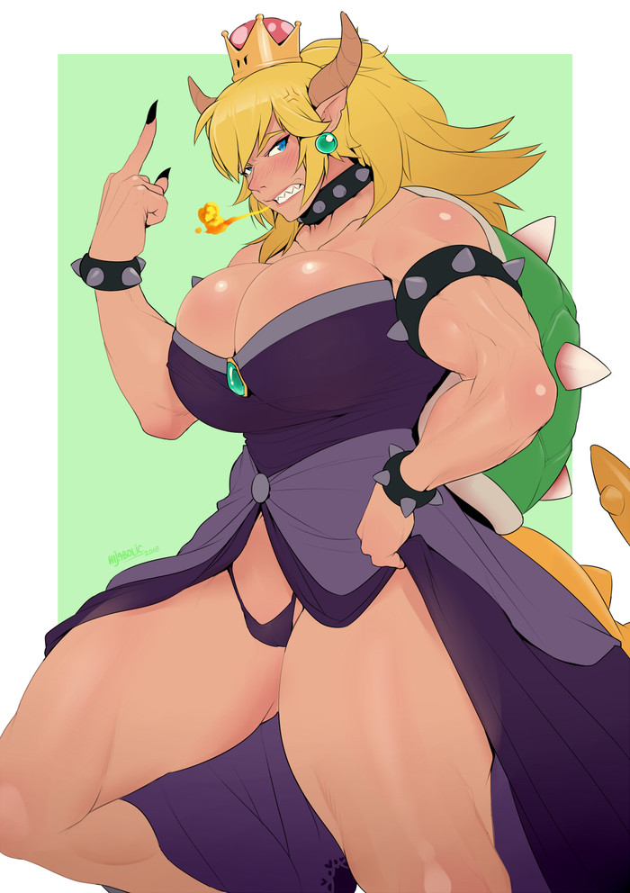 Are you happy now? - Hijabolic, Art, Strong girl, Sleep-Sleep, Bowsette, Super crown, Bowser, Super mario
