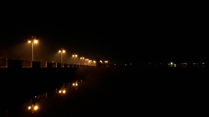 Evening walk along the embankment of Izhevsk - My, The photo, Izhevsk, Embankment, Night, Telephone