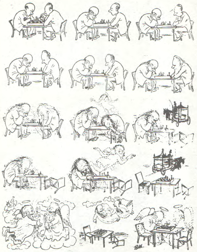 Mate will be for any outcome of the game - Chess, Caricature