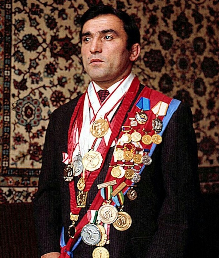 Dagestan wrestler Ali Zurkanaevich Aliev. Five times world champion. Nine-time champion of the USSR. - the USSR, Sport, Fight, Athletes, Dagestan, Caucasus, The photo