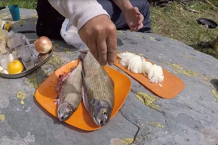 Camp cooking recipe. - Cooking, A fish, Recipe, Fancy food, Grayling, Longpost