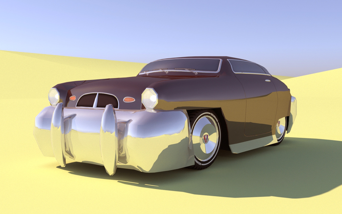 Ray Car - My, Gta, GTA 2, Retrofuturism, 3DS max, Fifth Element, Computer games, Auto, Models, GIF, Longpost