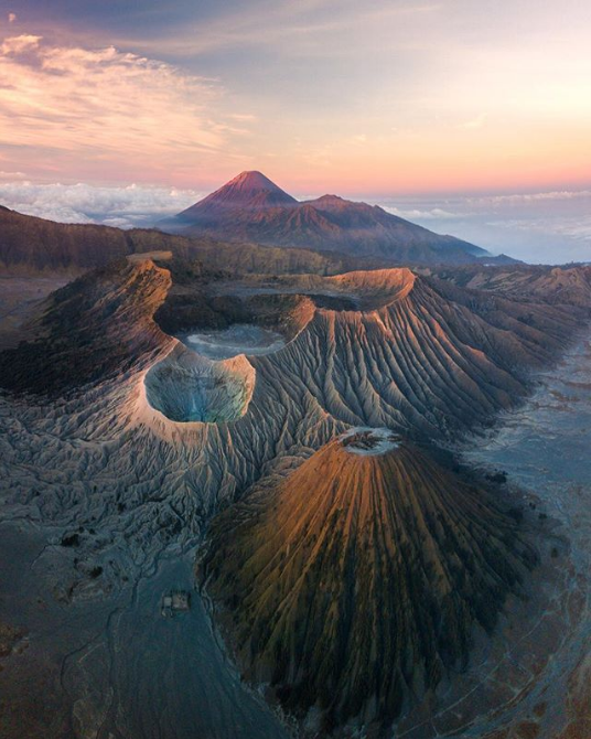 Bromo Volcano, Indonesia - Asia, Volcano, The mountains, Lava, Beautiful, Danger, The photo, Clouds