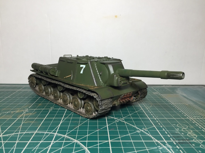 ISU-152 from Zvezda at 1:35 - My, BTT, Modeling, the USSR, The Great Patriotic War, 1:35, Painting, Sau, Isu-152, Longpost