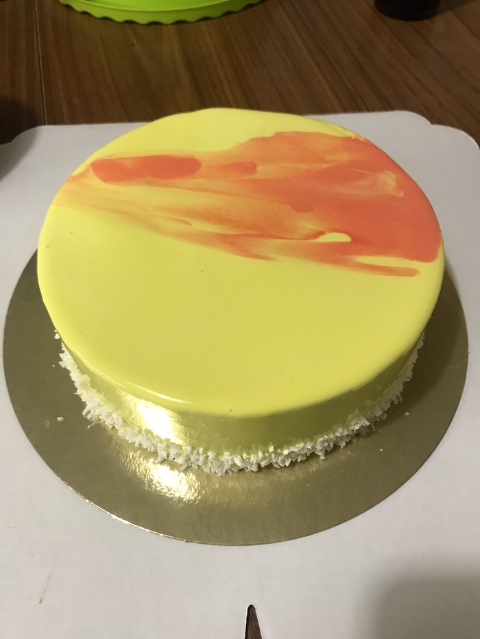 Pina Colada mousse cake (first experience) - My, Moscow, Longpost, First experience, Cake