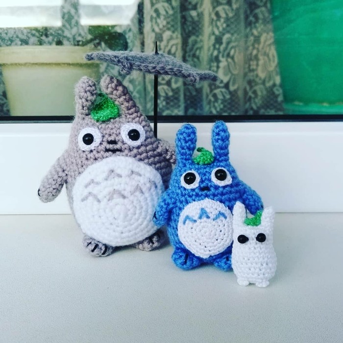 There is never too much totoro - My, Needlework, Needlework without process, My neighbor Totoro, Totoro, Knitting, Crochet, Longpost, Hayao Miyazaki