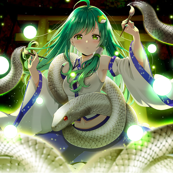 Kochiya Sanae - Anime, Anime art, Touhou, Kochiya Sanae, Yuuka Nonoko