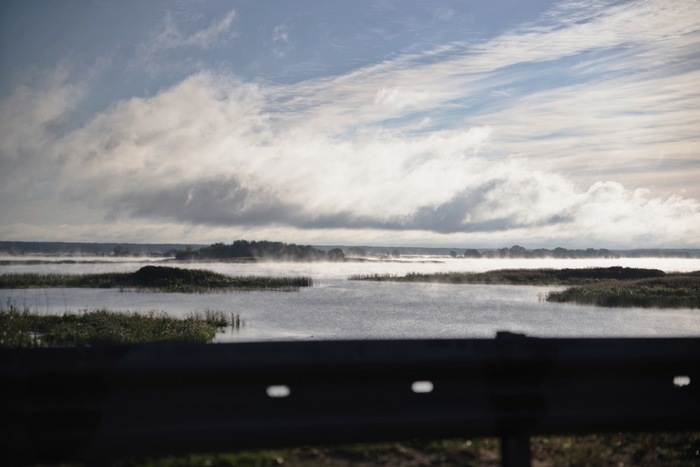 On the way to Saint Petersburg - Track, Pentax, River, Road, My, Fog, Saint Petersburg, Moscow, Pentax k-1ii