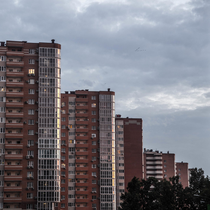 Autumn mood of the city - My, Town, Krasnodar, Autumn, Mainly cloudy, High-rise building, Grayness, The photo