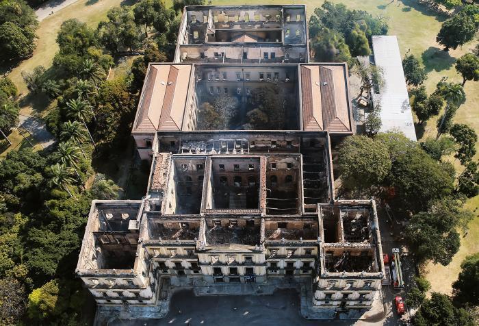 Building of the National Museum of Brazil after the fire - Museum, Brazil, Fire