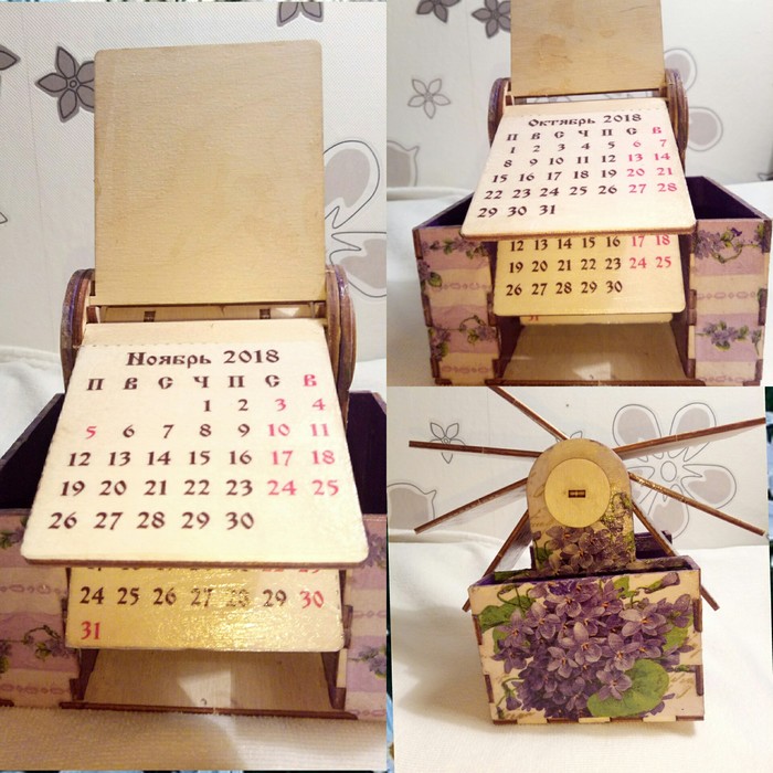 Decoupage I tried it once and I want to do it again - My, Creation, Presents, Decoupage, The calendar