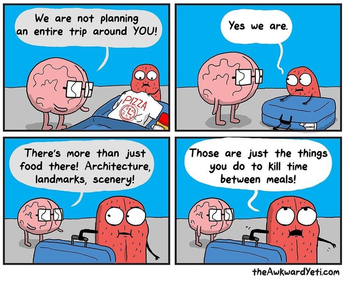 Gastronomic tour - Awkward yeti, Comics, Humor