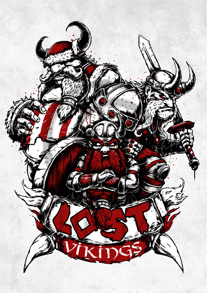 Lost Vikings - My, , Longpost, The Lost Vikings, Blizzard, Games, Retro Games, Drawing, Digital drawing
