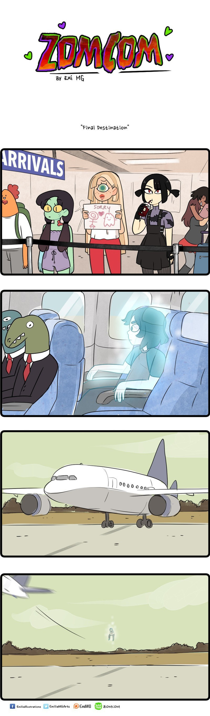 And again the ghost - Призрак, Comics, Airplane, Zomcom, Longpost