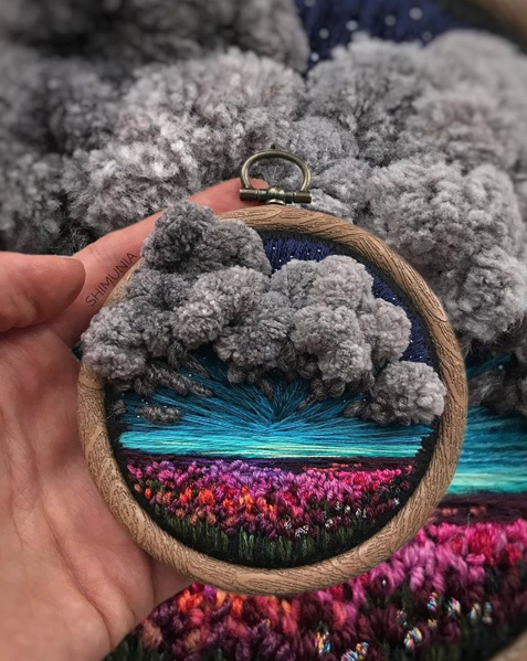 When embroidery is just space - , Instagram, Embroidery