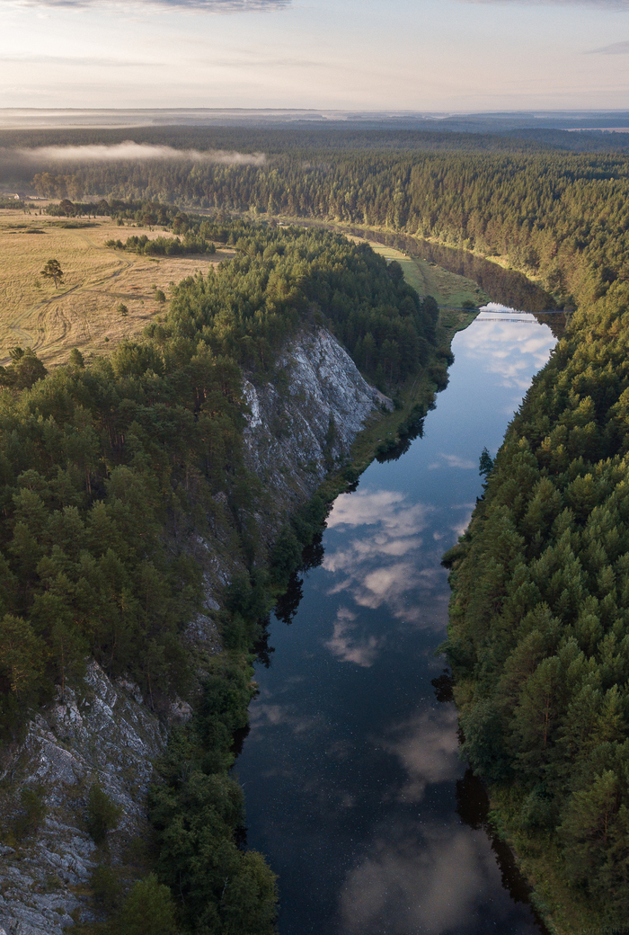 Morning on the river Rezh, Ural. - My, River, Dir, Ural