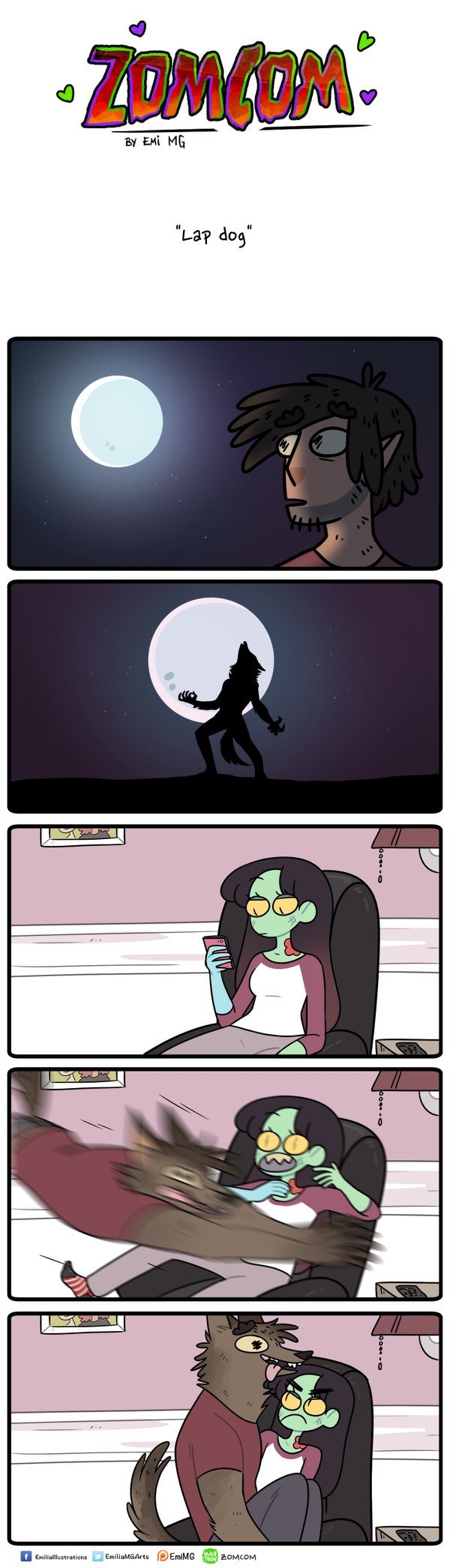 Full moon - Zomcom, Comics, moon, Longpost