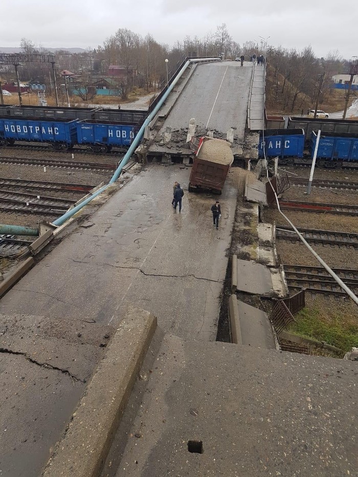 Упал мост - Мост, Обрушение, Железная Дорога, Происшествие, Длиннопост, Амурская область