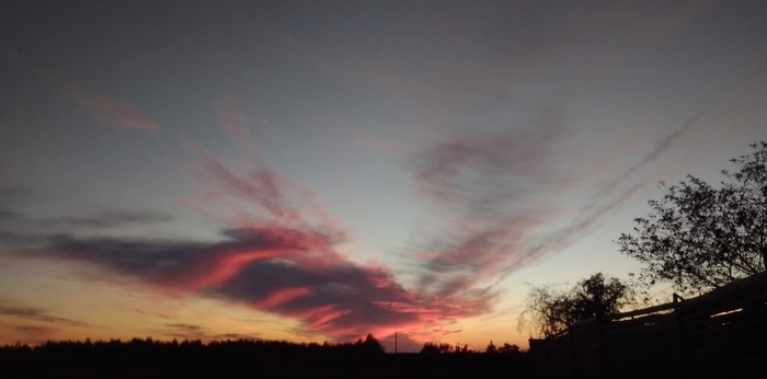 sunset and cloud - Clouds, Sunset, My, The photo