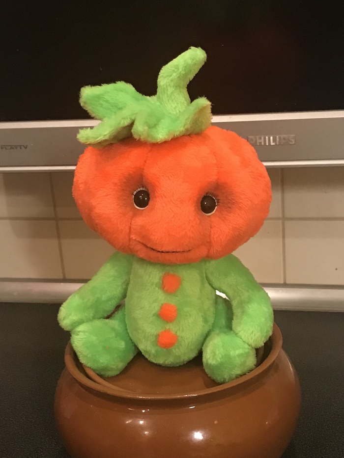 Halloween Pumpkin - My, Halloween pumpkin, Toys, Author's toy, Handmade, Needlework, Longpost