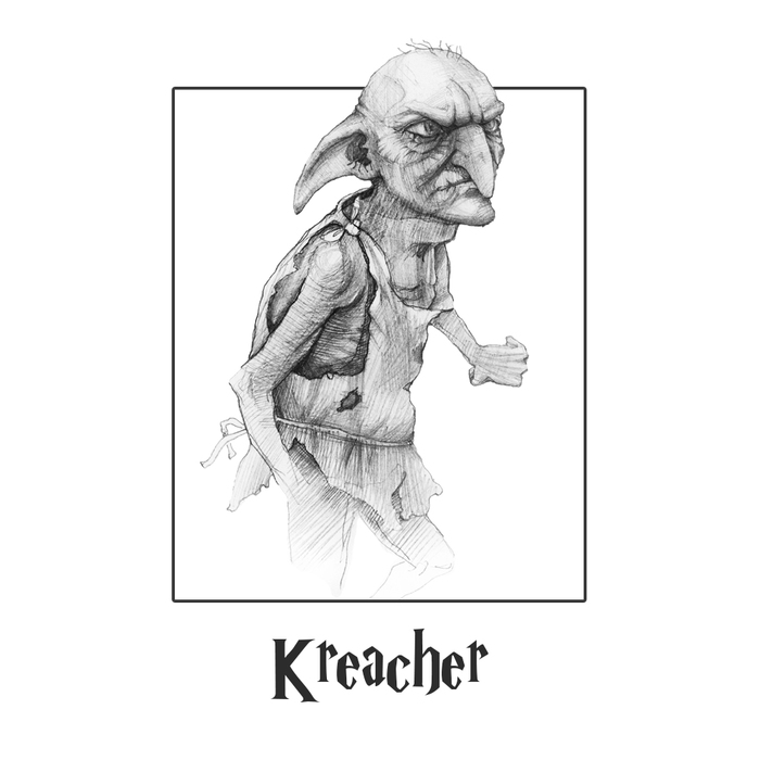 Kreacher - My, Harry Potter, Elves, Drawing, Magical Creatures, Art