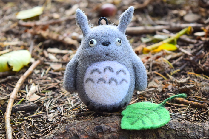 My neighbor Totoro - My, Anime, Needlework without process, Totoro, Author's toy, Dry felting, Hayao Miyazaki, Fantasy, Handmade, Longpost