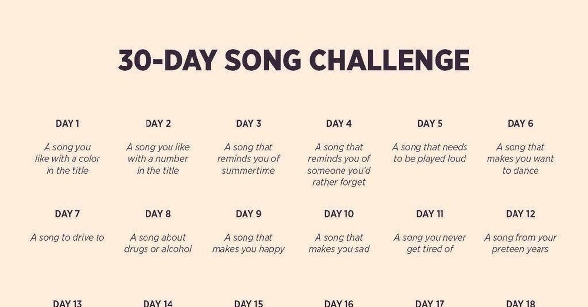 30 days перевод. 30 Day Song. 30 Song Challenge. Сонг ЧЕЛЛЕНДЖ. 30 Day Music Challenge.