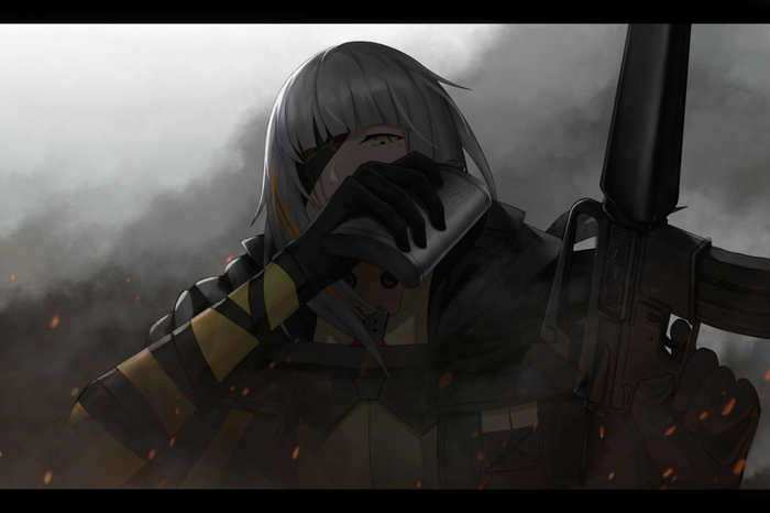 M16A1 - Anime art, Girls frontline, M16a1