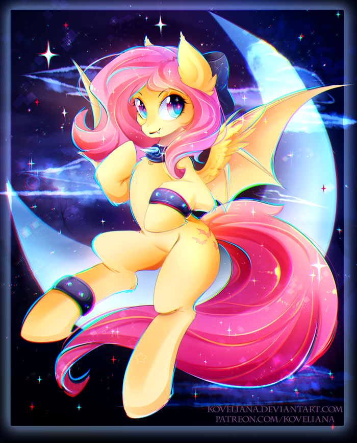 FlutterBat My Little Pony, Fluttershy, Flutterbat, MLP Edge, Koveliana, 