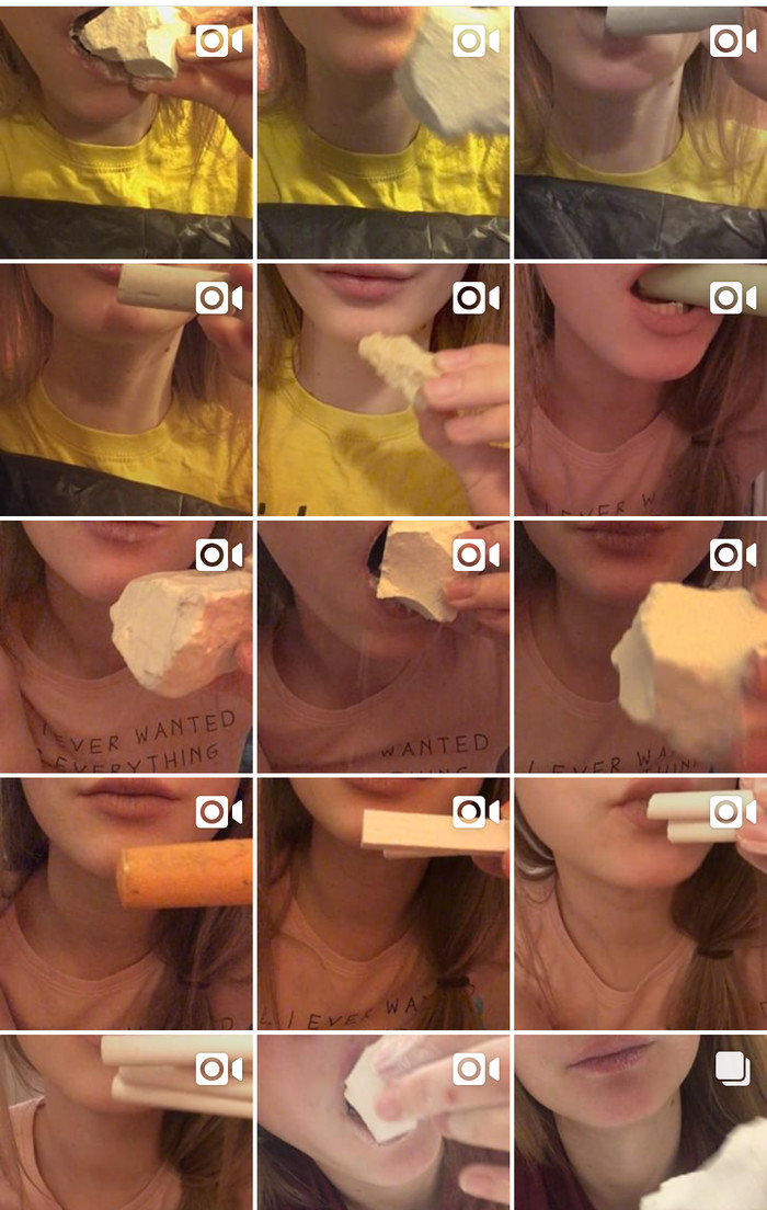 About a girl who eats chalk - chalk, Instagrammers, Trend, Fast