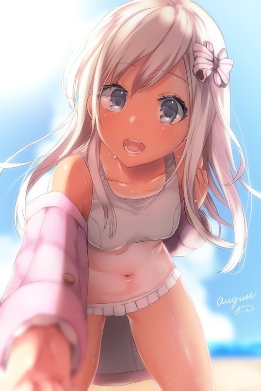 Ro500 - NSFW, Kantai Collection, Ro500, Этти, Купальник, Summertime, Anime Art, Аниме, Арт, Лето