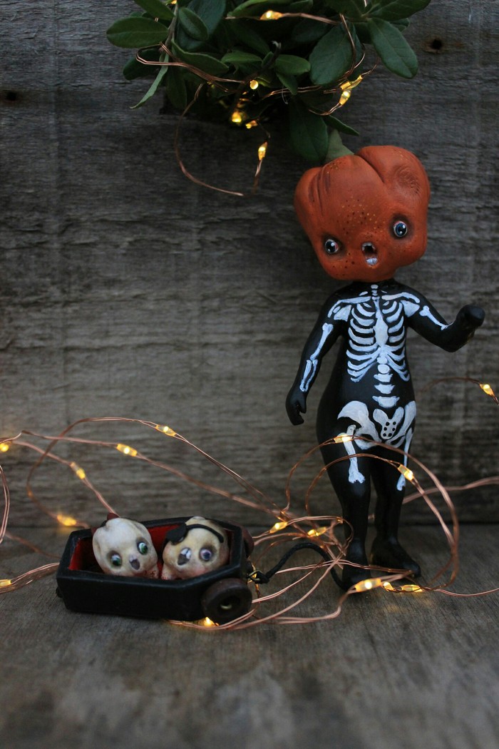 Sweet or nasty??! - My, Halloween, , Polymer clay, Ladoll, Longpost