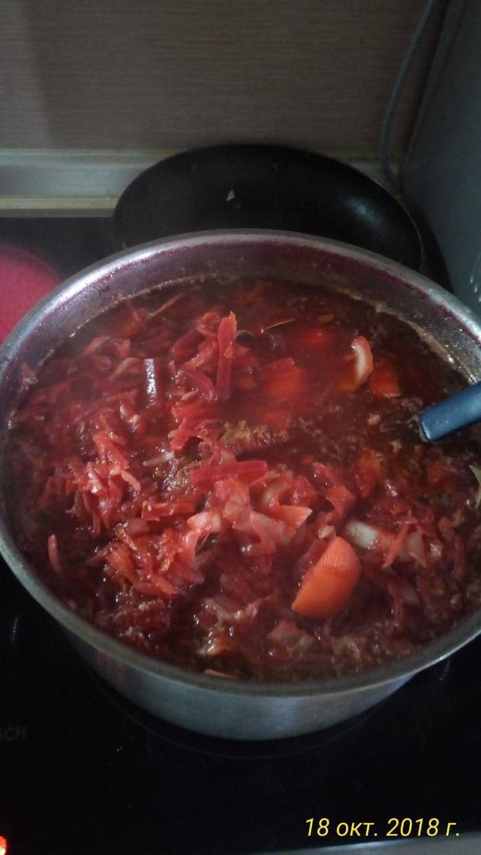 Cook me borscht - My, Borsch, Wife, Food, Longpost