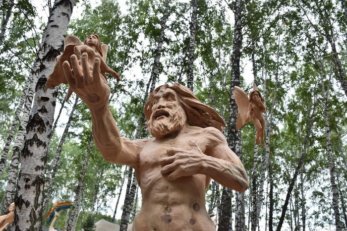 Captivity - My, Alexander Ivchenko, Chainsaw sculpture, Chainsaw, Tomsk, Ax Festival, Centaur, Longpost