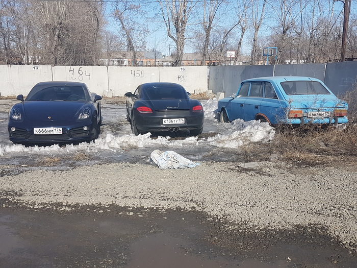 Parking majors - My, Porsche, Moskvich, Chelyabinsk