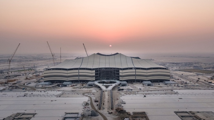 Construction of the stadium for the World Cup in Qatar in the desert - Stadium, Qatar, Soccer World Cup, Desert