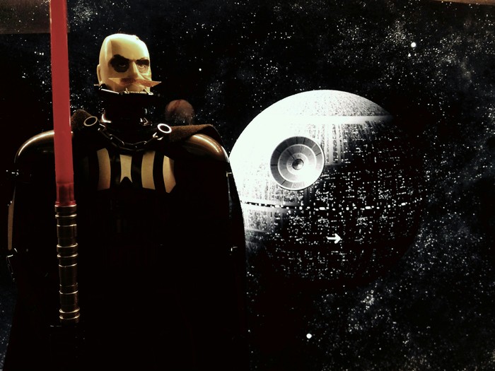 When the father was called to school ..)) - My, Longpost, Darth vader, Усы, Mobile photography, Severity, Lego star wars