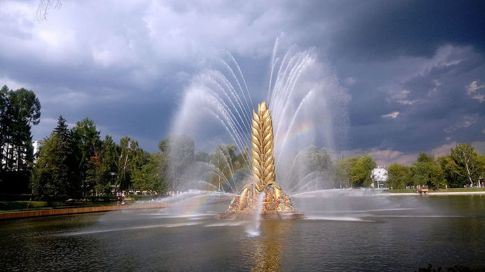 Fountain Golden Ear at VDNKh - My, The photo, Fountain, VDNKh, , Spikelet