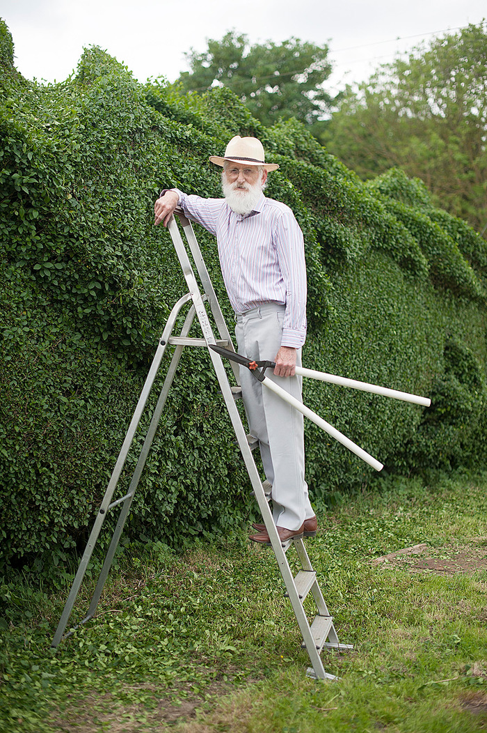 13 years to turn an ordinary fence into a huge dragon - England, Norfolk, Old men, , Fence, The Dragon, , Video, Longpost, Meticulousness, Topiary