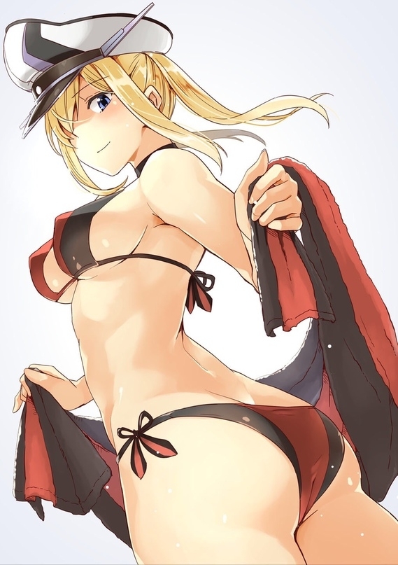 Graf Zeppelin - NSFW, Kantai collection, Graf Zeppelin, Etty, Swimsuit, Anime art, Anime, Art