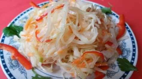 Pickled cabbage with bell peppers for 2 hours - My, Food, Cooking, Pickling, Video