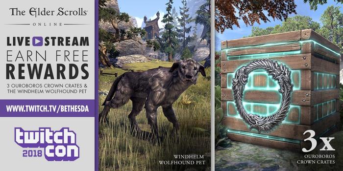 ESO: Подарки для зрителей TwitchCon 2018 - Twitchtv, Bethesda, The Elder Scrolls Online