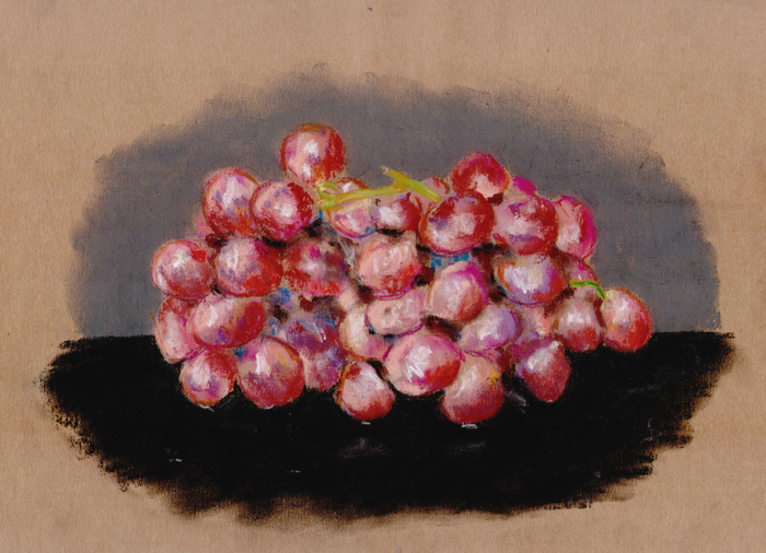 Grape - My, Dry pastel, Grape, Painting, Art
