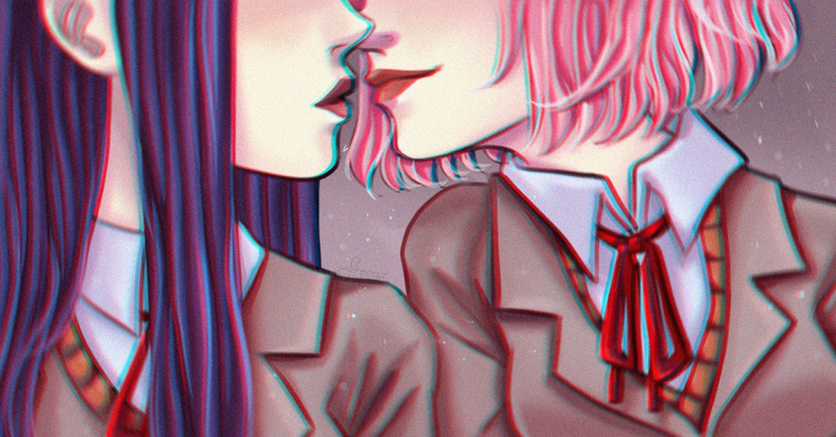 Pairing.Natsuki x Yuri, Doki Doki Literature Club, Yuri DDLC, Natsuki, ...